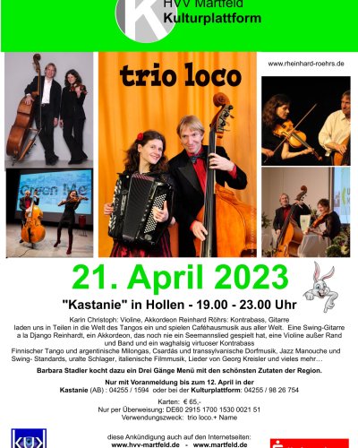 Konzert am 21.04.2023 in der Kastanie