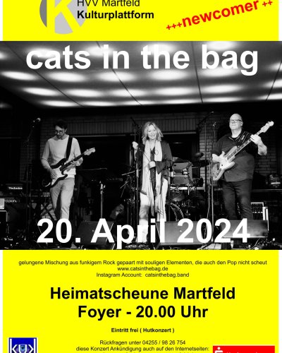 Vorankündigung: cats in the bag am 20. April